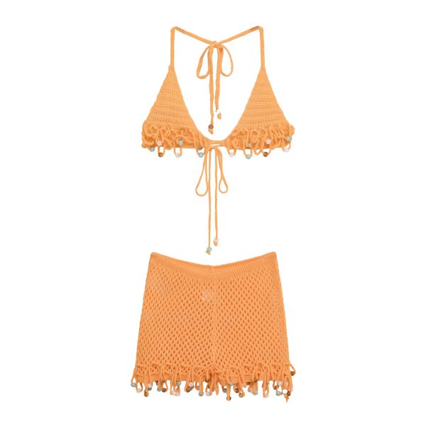 Women's Clothing Summer Vacation Style Set Hand-knitted Sexy Korean Slim Swimsuit - Image 4