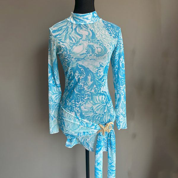 Women's Swimsuit Print Mesh Beach Dress