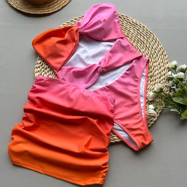 Two-Piece Bikini Style Sexy Women's Swimsuit Separate Piece Swimwear Beach Dress - Image 4