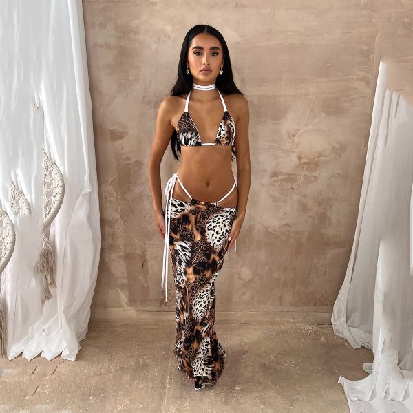 Three-Piece Bikini Set Leopard Print Sexy Women's Swimsuit - Image 2