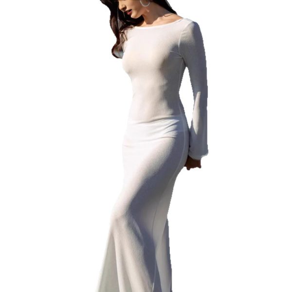 Backless slim fit dress sexy and lightweight see through swimsuit hooded skirt - Image 4